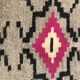 Pink white grey carpet wool hall hand made kilim 150x60cm