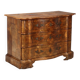 Canterano baroque en noyer et loupe de noyer
