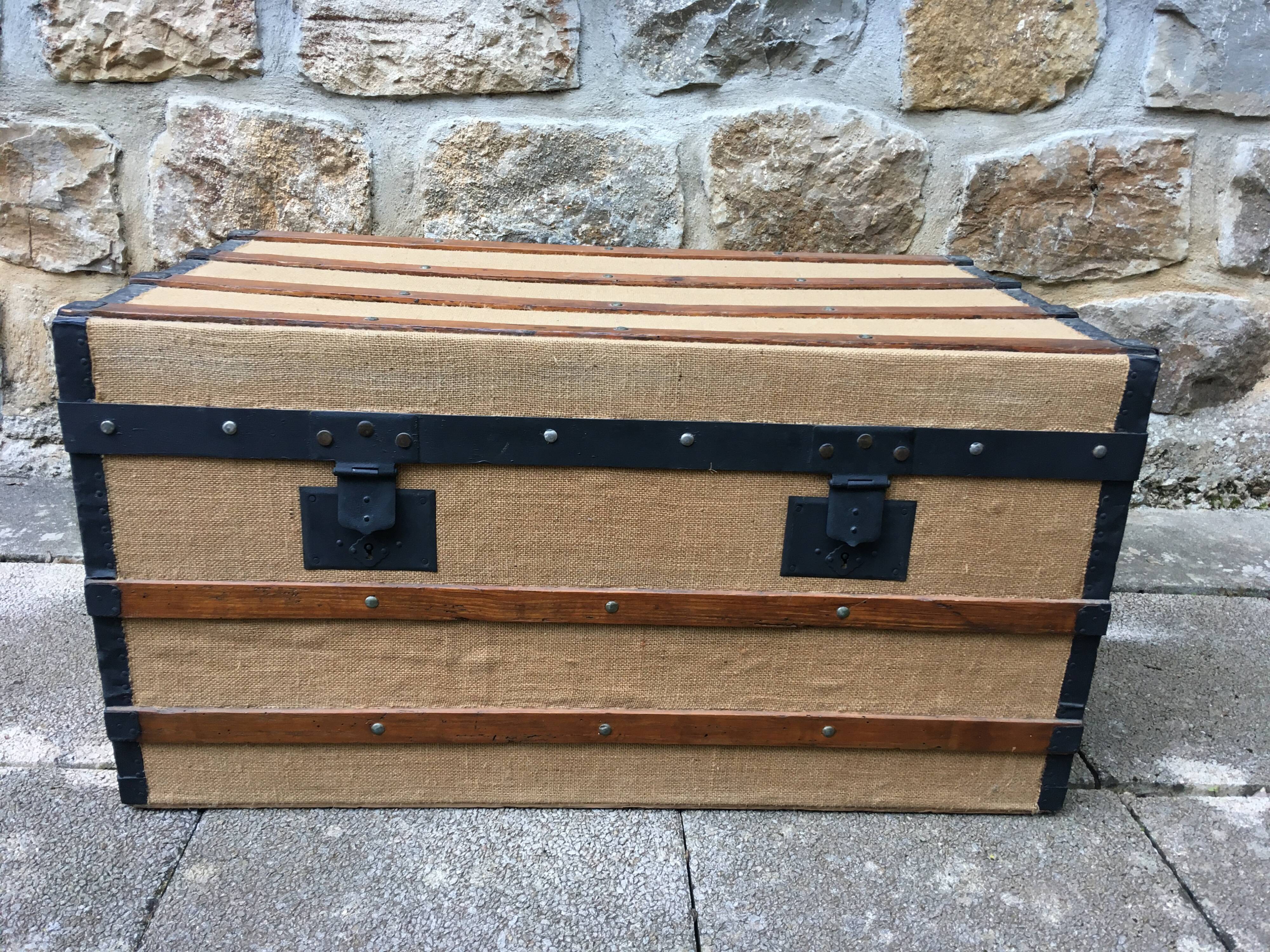 19th-century travel trunk