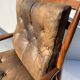 Fauteuil vintage en cuir "Läckö high" INGEMAR THILLMARK, OPE Möbler, 1965