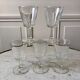 Lot de 5 petits verres à vin en verre cristallin années 50-60