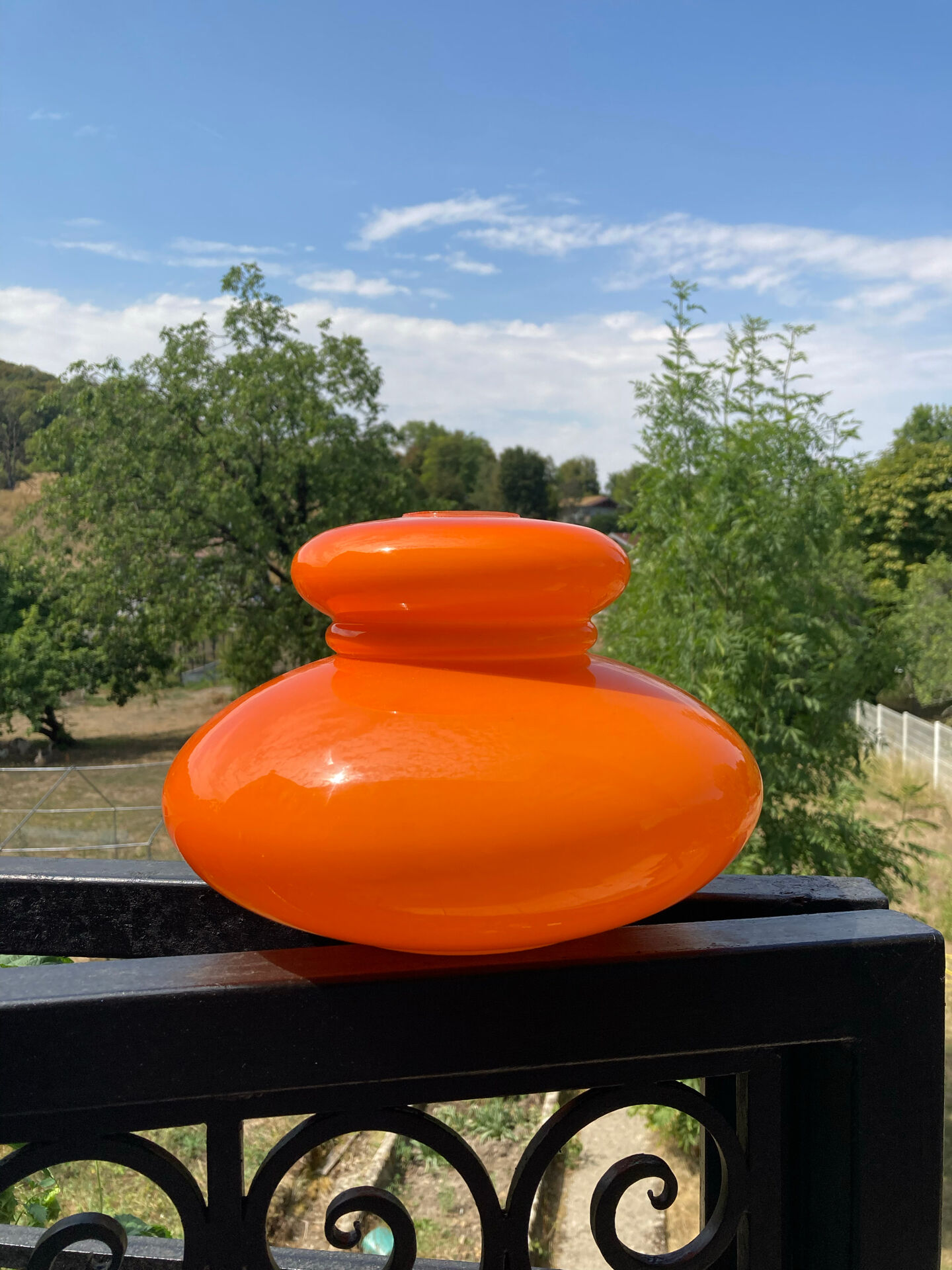 Opaline orange suspension Space Age