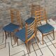 Lot de 4 chaises scandinaves vintage années 1960
