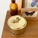 Cat brass box