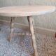 Table d'appoint ronde basse rénovée