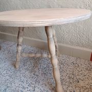 Renovated round low side table
