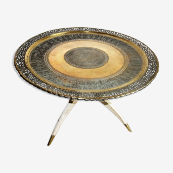 Table basse orientale Perse plateau XIXème époque Qajar