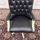 Large Classic English White Chesterfield Office Chair