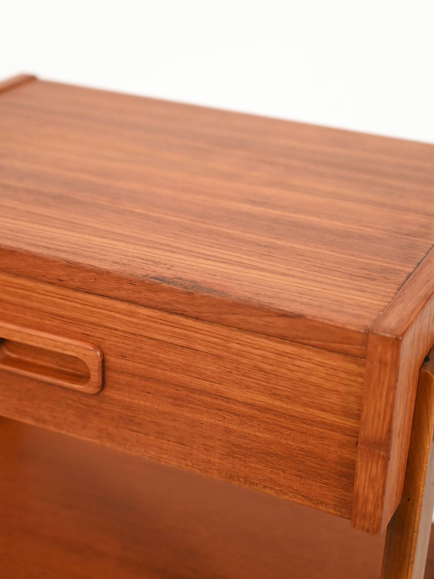 Pair of Scandinavian bedside tables in teak