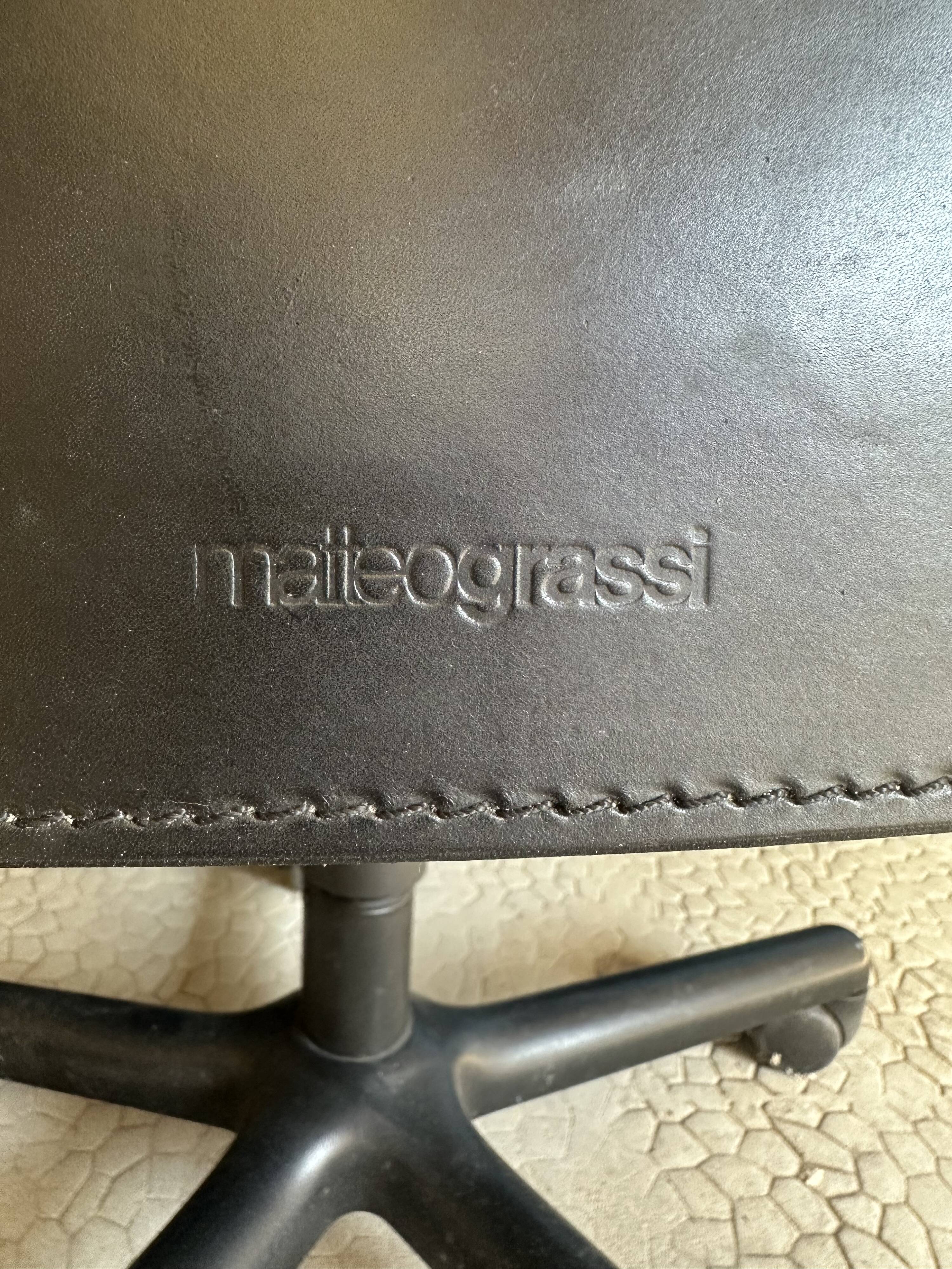 Executive desk by Guido Faleschini and armchair by Matteo Grassi