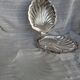 Old shell-shaped butter dish in silver-plated metal - trinket dish.