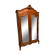 Louis XV Rocaille cabinet in walnut with bevelled mirrors