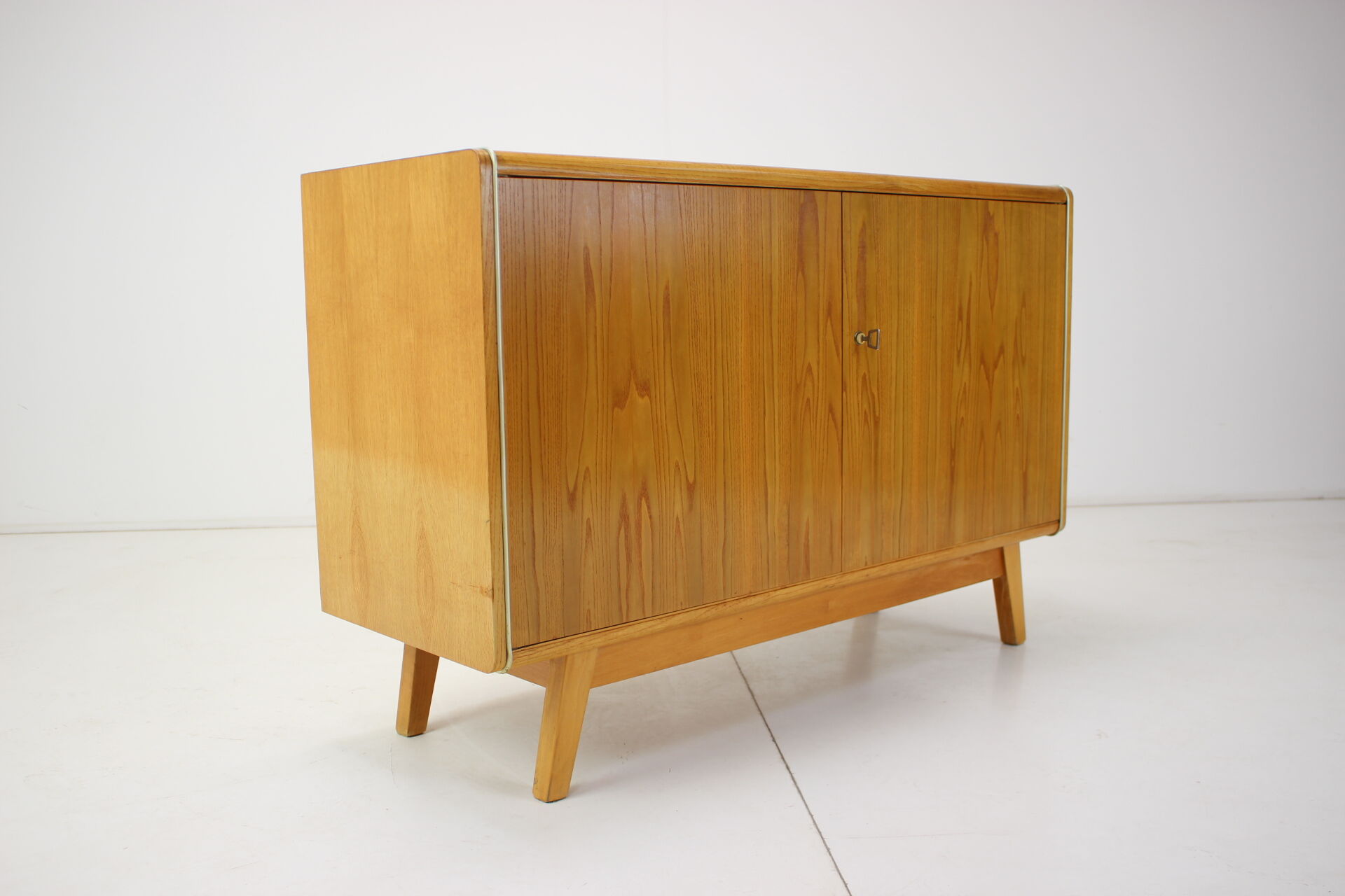 Vintage Cabinet Combination of Veneer and Glass by Jitona,1960s