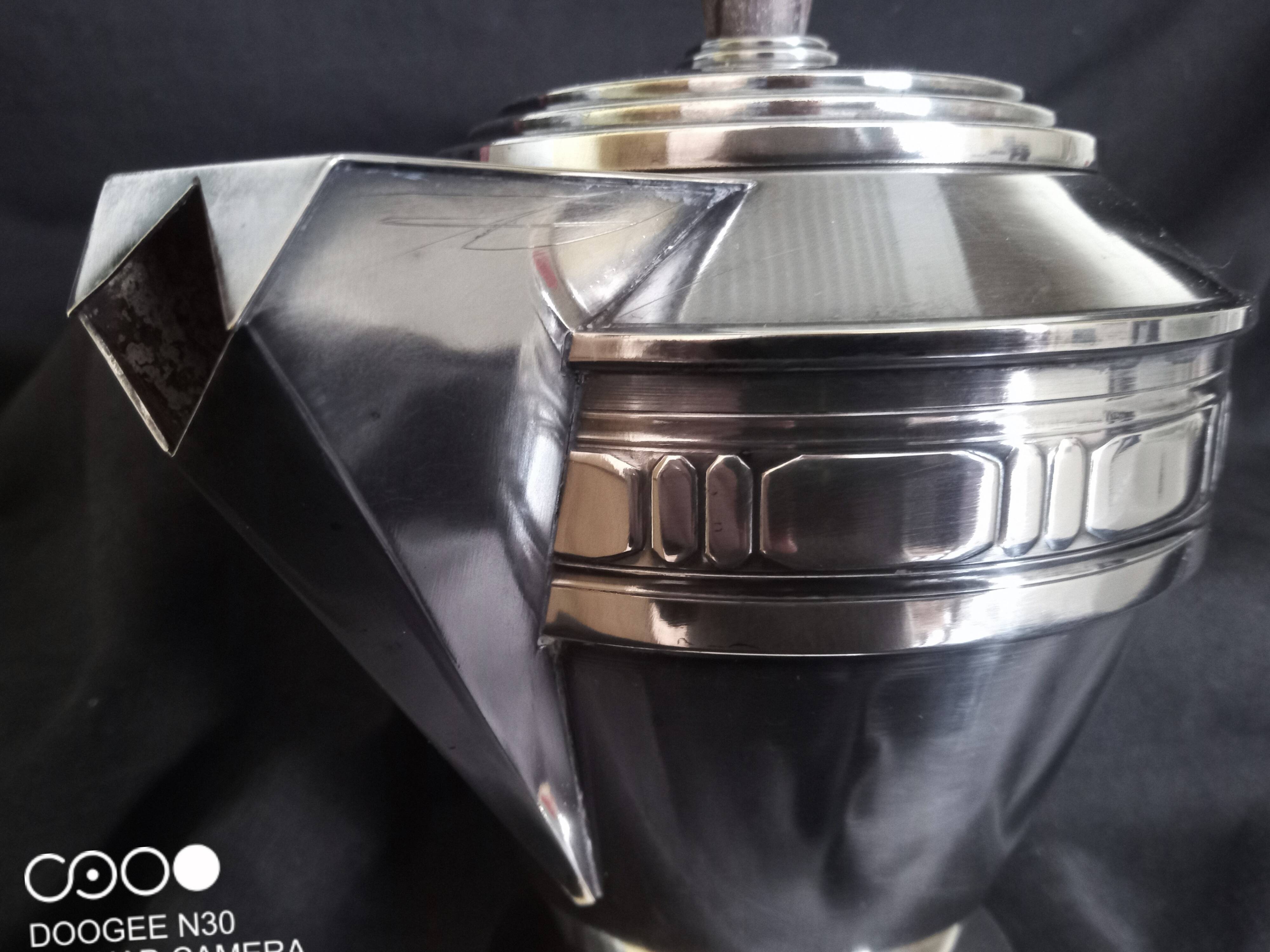 Art Deco silver-plated coffee and tea service, stamped.