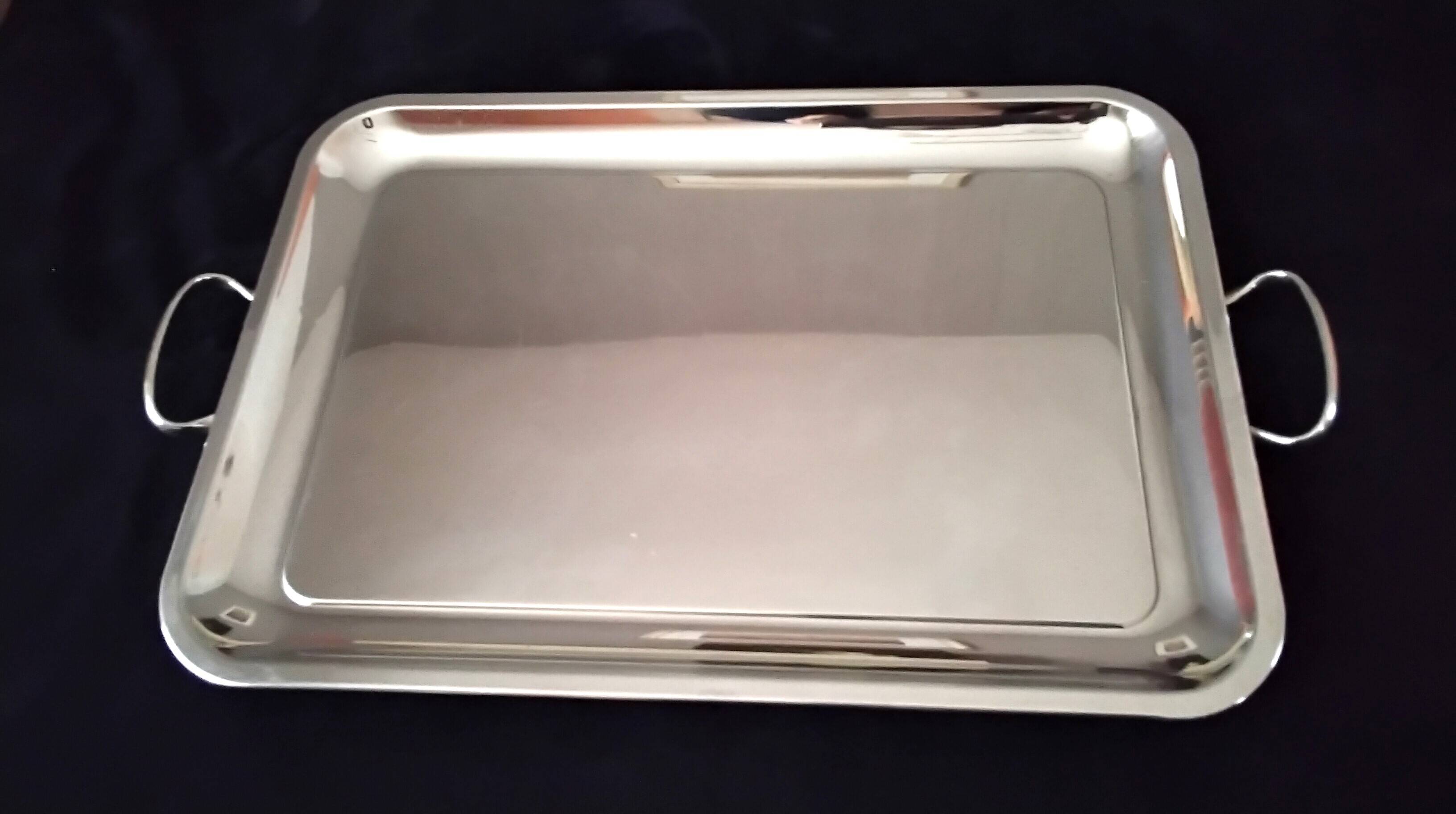 Guy Degrenne Stainless Steel Serving Tray 44.5 x 31.5 cm