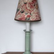 Vintage Kotska foot lamp and English floral fabric lampshade