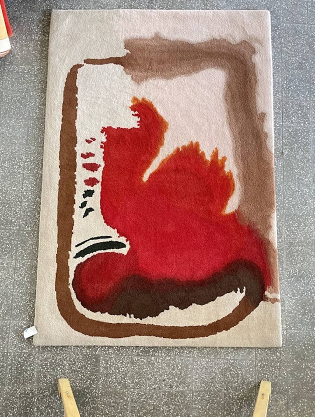 Tapis en laine tufté main Tisca Forster – France des années 1980