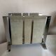 Chrome and suede calfskin magazine rack 1970