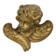 Vintage Angel Head Bust Gilded Plaster Wall Decoration 20cm
