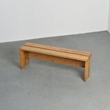 Banc en pin massif, Les Arcs, circa 1973