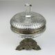 Antique glass bowl with a bronze base, Italy, 1920s