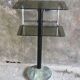 Fifth wheel or sofa end - smoked glasses and marble foot - design 1970