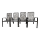 Lot 4 fauteuils vintage 1970" jardin terrase