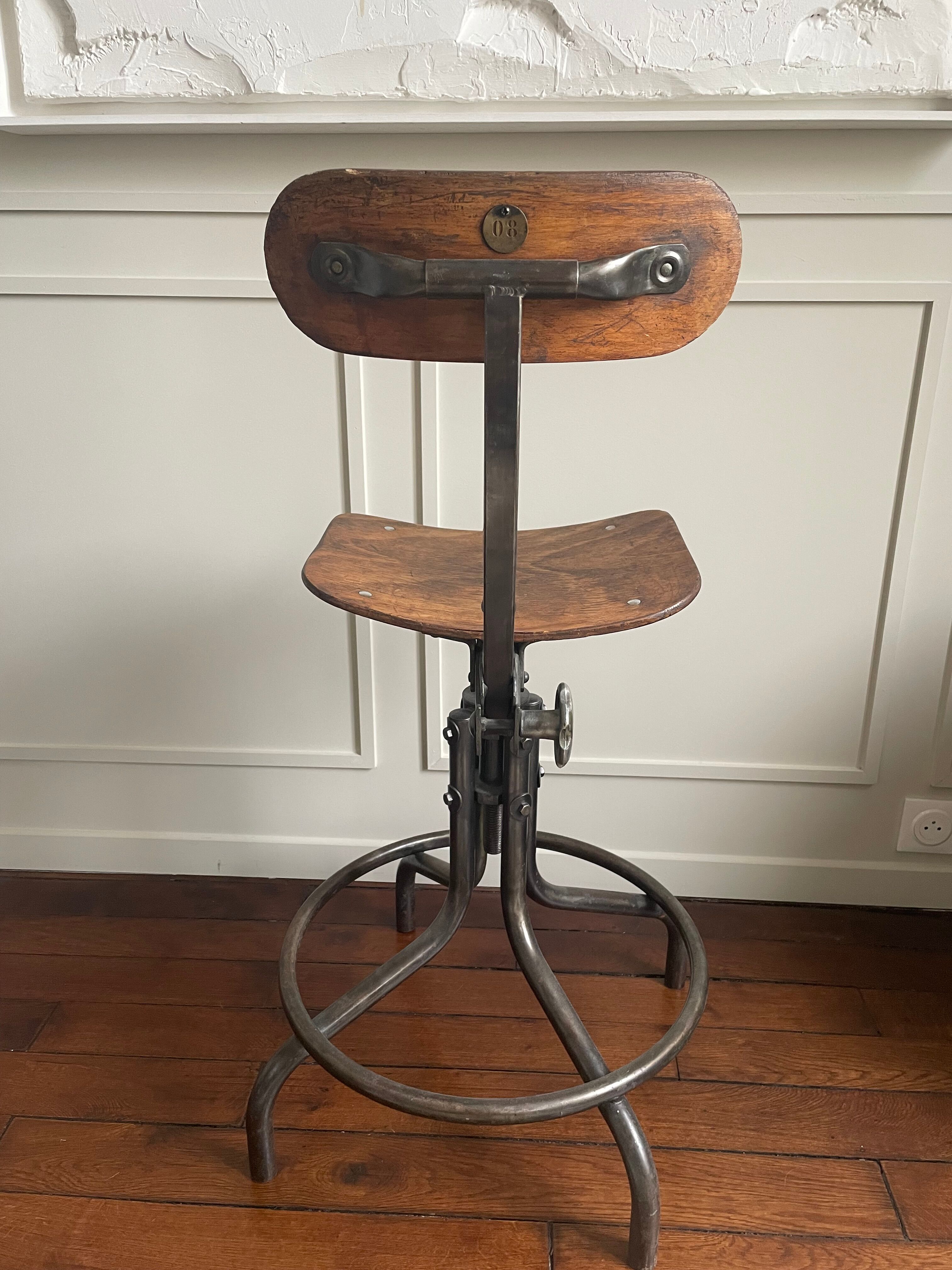 Atelier chair bienaise metal and wood