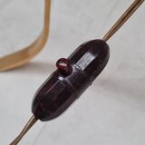 Tripod floor lamp in brass and bakelite 1950