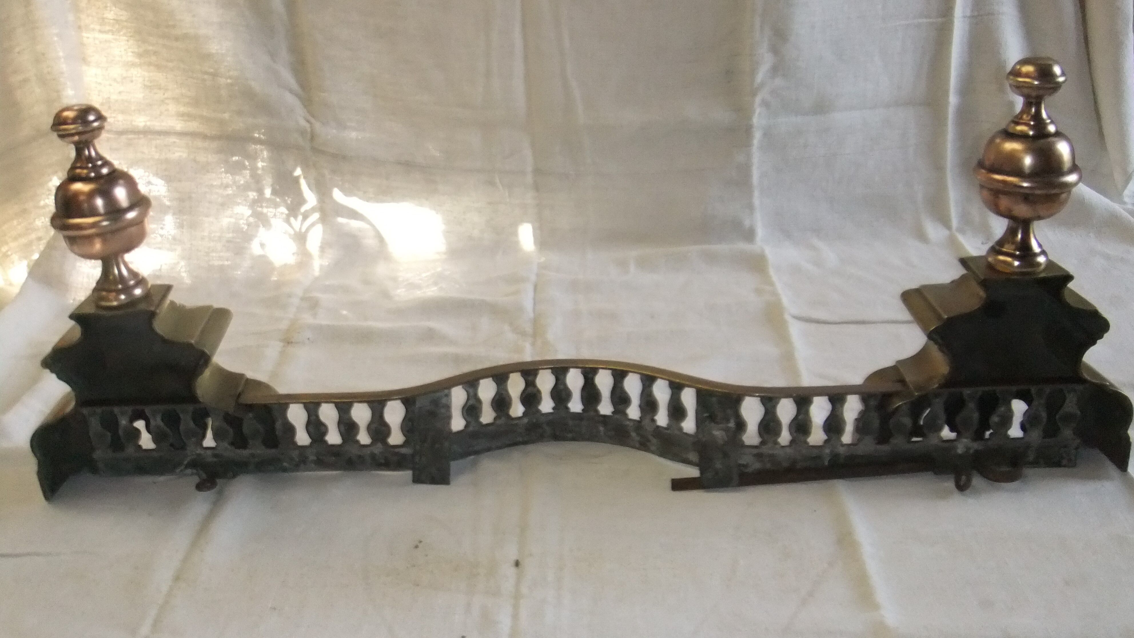 Bronze fireplace bar XIX Front trim Fireplace accessory Louis XV