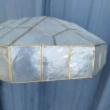 Octagonal suspension octagon lampshade mother-of-pearl pearl