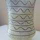 Vase céramique scarifié simpliste signé Jean Austruy, années 60/70, Vallauris
