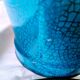 2 blue crackle ceramic desk lamp bases, 1950s