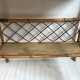 Desk in rattan and wicker