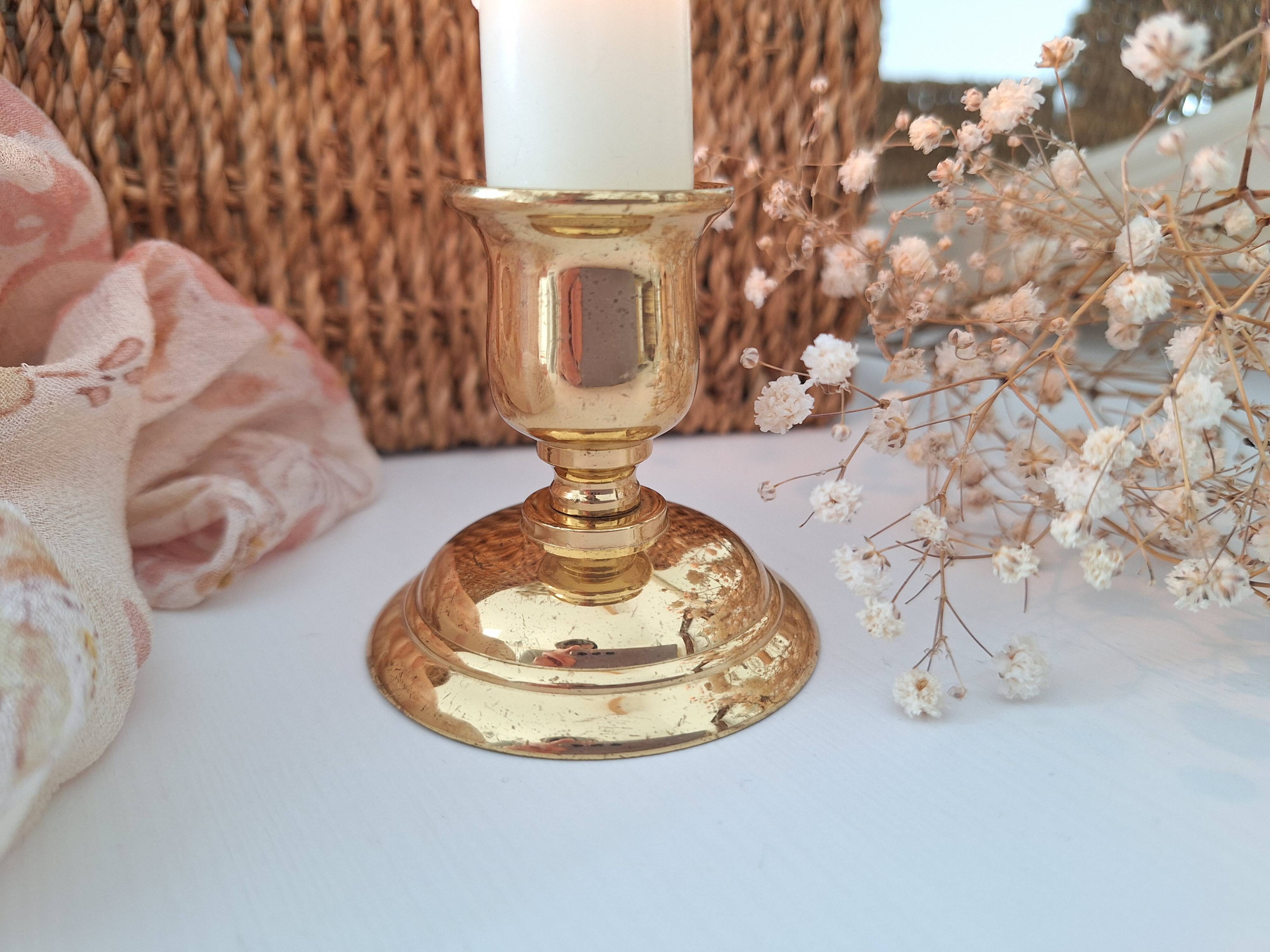 Golden candle holder