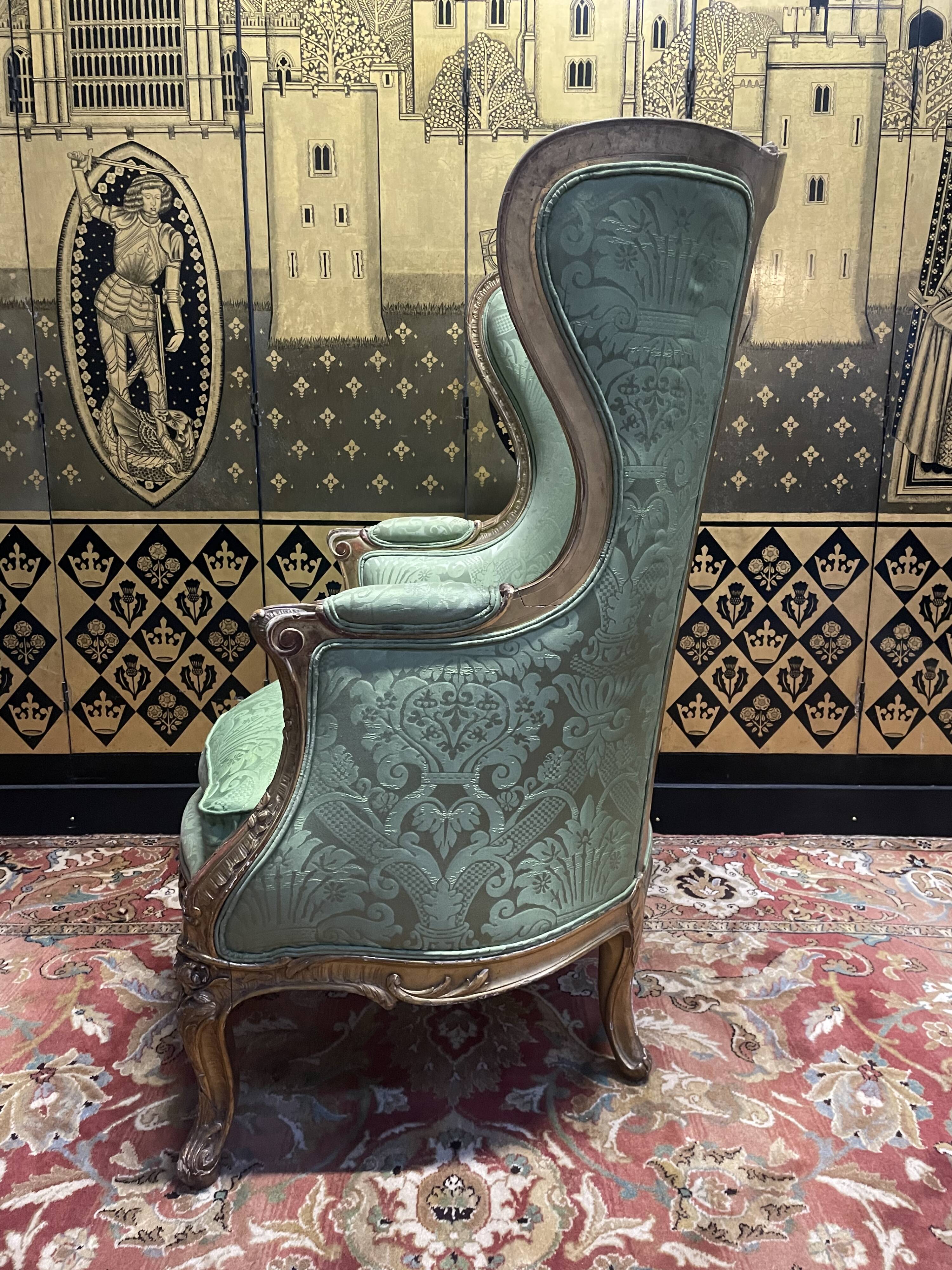 Louis XV golden eared armchair