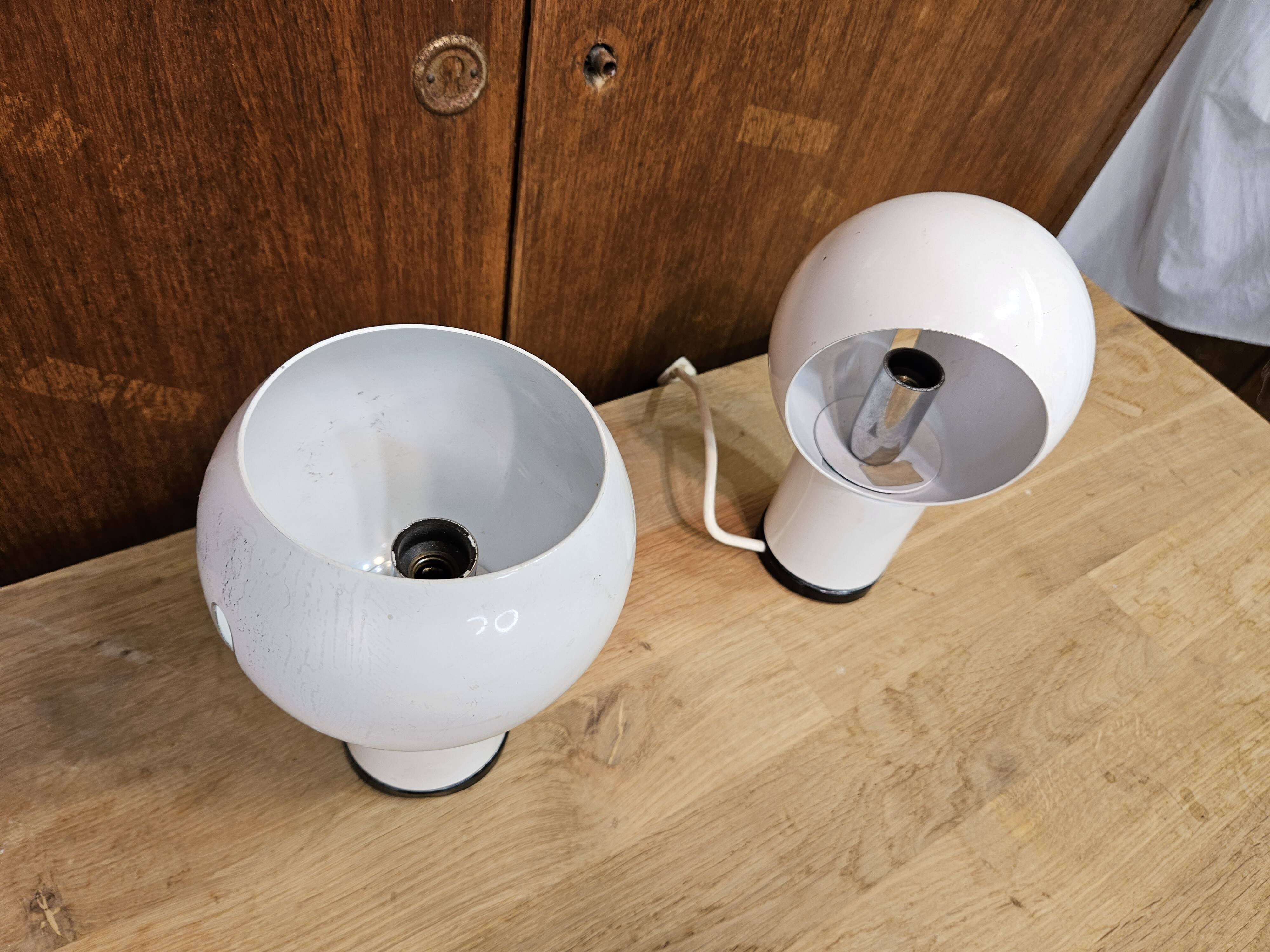 Pair of Italian design bedside lamps 1970 Valenti