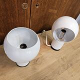 Pair of Italian design bedside lamps 1970 Valenti