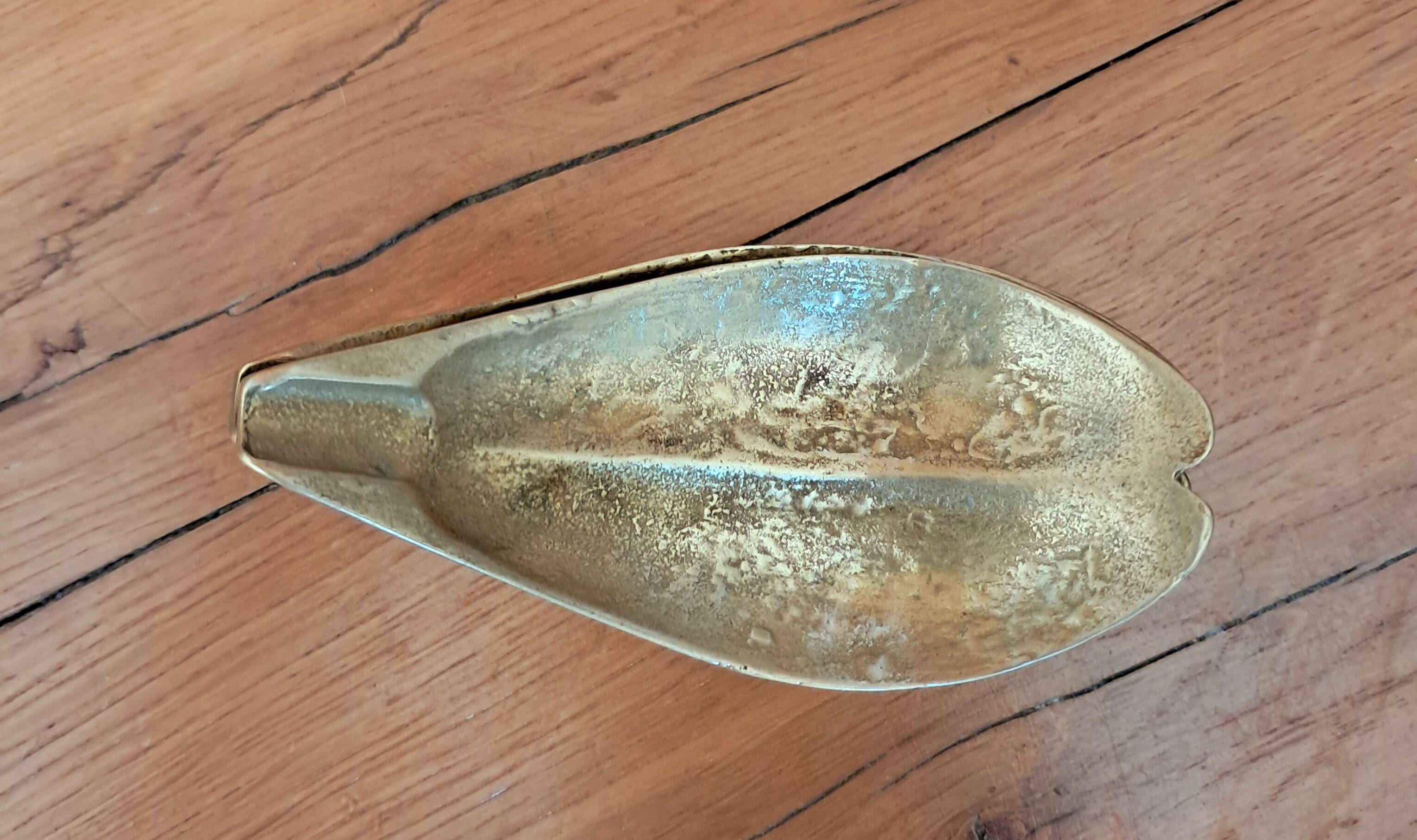 Brass leaf petal ashtrays. 1970s