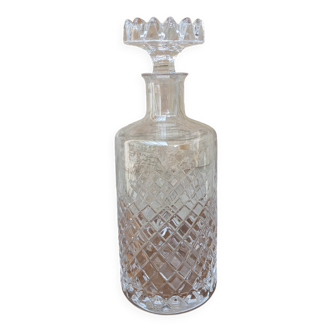 Antique cut crystal carafe with stopper 1l