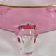 Vintage glasses service cup pink for 7 with service bowl