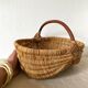Old basket in woven wicker