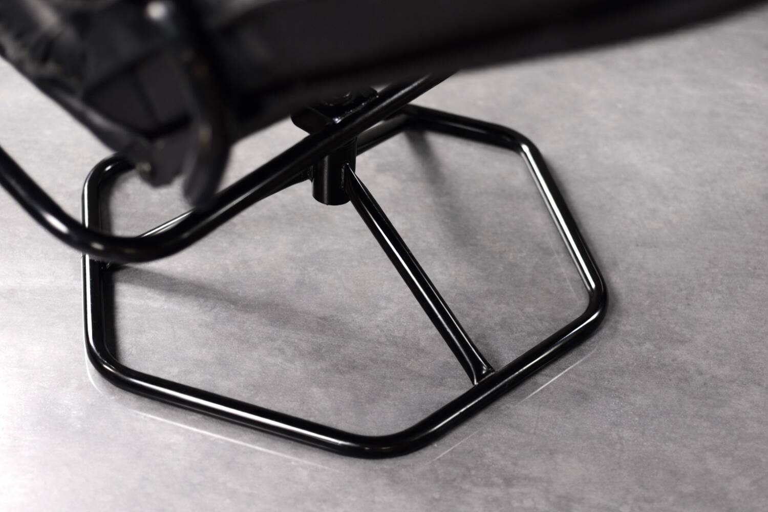 Vintage Mid-Century Danish Modern Black Leather Swivel Chair and Ottoman