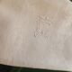 12 old damask linen napkins with monogram, 60x74 cm