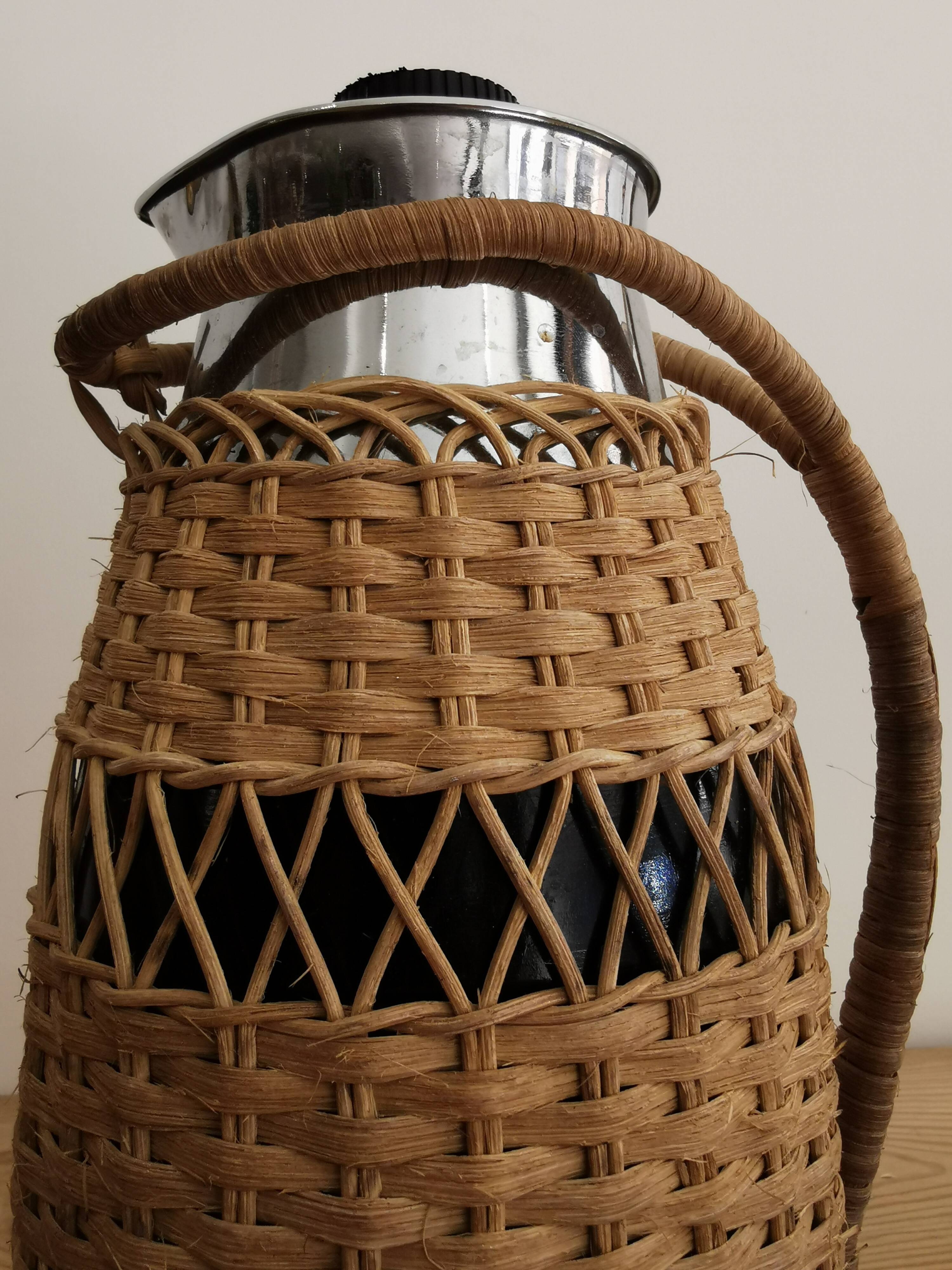 Vintage rattan thermos