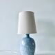 Lampe céramique grès bleu