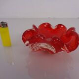 Vintage Italian Red Murano Glass Bowl, 1960s