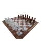 Ensemble d’échecs en marbre allemand vintage, échiquier moderne en pierre du milieu du siècle, 1970