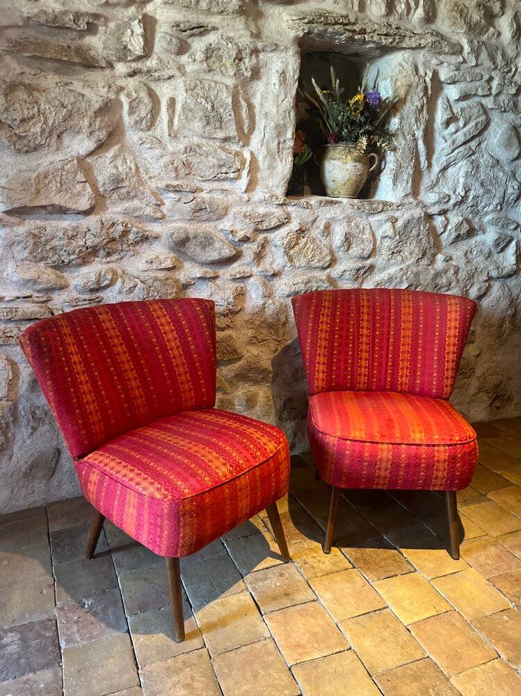 Pair of Scandinavian armchairs 1950/60 Mobelstoff - Kemtau