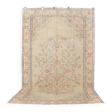 Tapis ancien vintage fait main